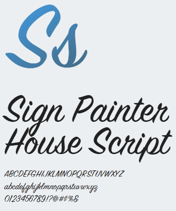 Font semibold sign painter house script Sign Painter